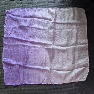 vintage purple silk scarf ombre rolled hem 17.5" x 15.75" 60s 70s
